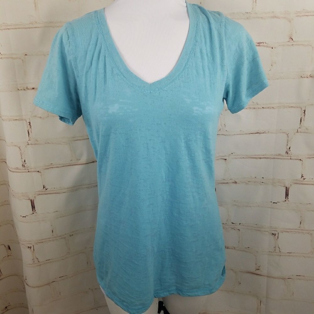 3/$25 Aspire burnout tee blue vneck